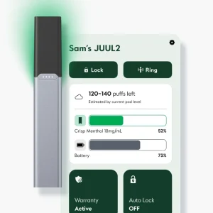 JUUL 2 Crisp Menthol Pods Connection with Device