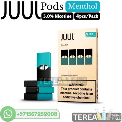 JUUL Menthol Pods 5% Nicotine 4Pcs/Pack in Dubai UAE