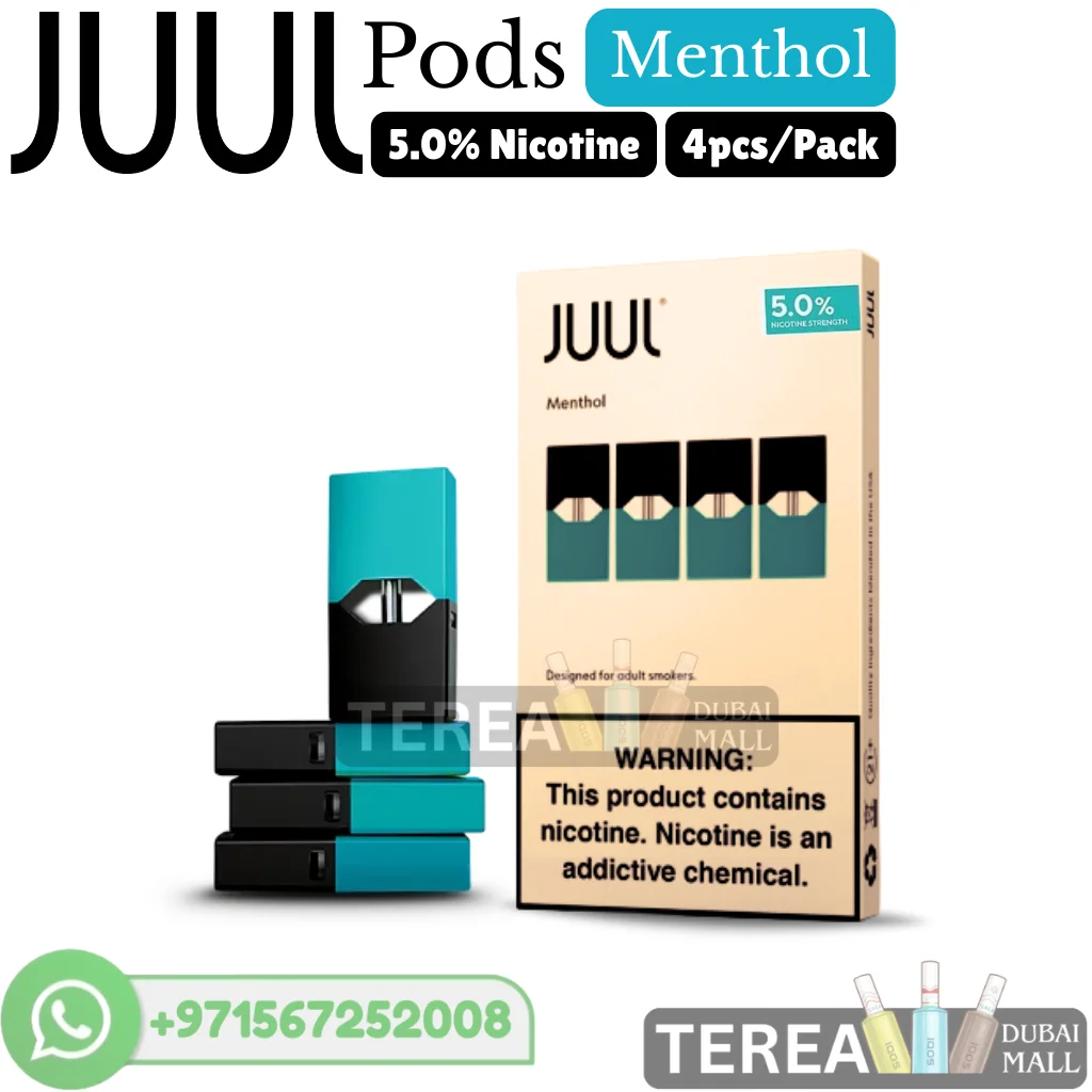 JUUL Menthol Pods 5% Nicotine 4Pcs/Pack in Dubai UAE