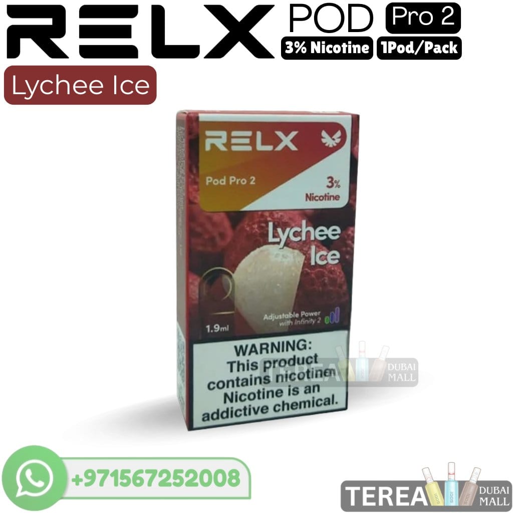 Buy RELX Lychee Ice Pod Pro 2 (3% Nicotine) in Dubai RELX Lychee Ice Pod Pro 2 (3% Nicotine) in Dubai
