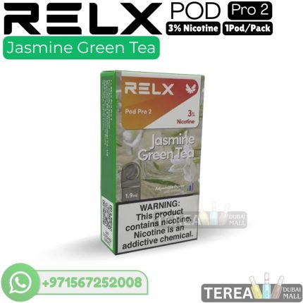Shop RELX Jasmine Green Tea Pro 2 Pod 3% Nicotine – 1 Piece/Pack in Dubai
