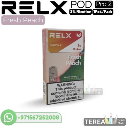 Buy RELX Fresh Peach Pro 2 Pod 3% Nicotine – 1 Piece/Pack in Dubai