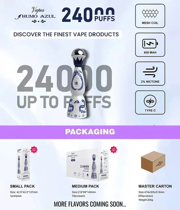 HUMO Azul 24000 Puffs What includes the Box in UAE