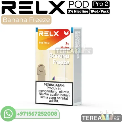 RELX Banana Freeze Pod Pro 2 (3% Nicotine) 1 Piece/Pack in Dubai