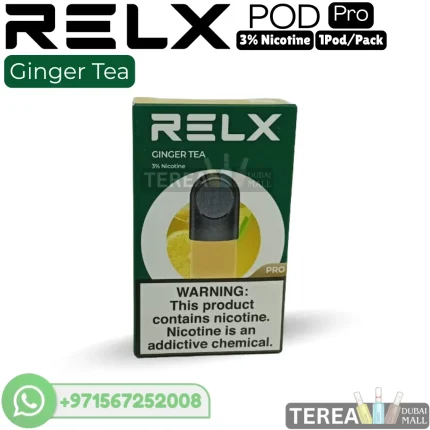 RELX Ginger Tea Pod Pro (3% Nicotine) 1 Piece/Pack in Dubai