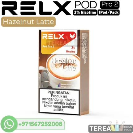 RELX Hazelnut Latte Pod Pro 2 (3% Nicotine) 1 Piece/Pack in Dubai