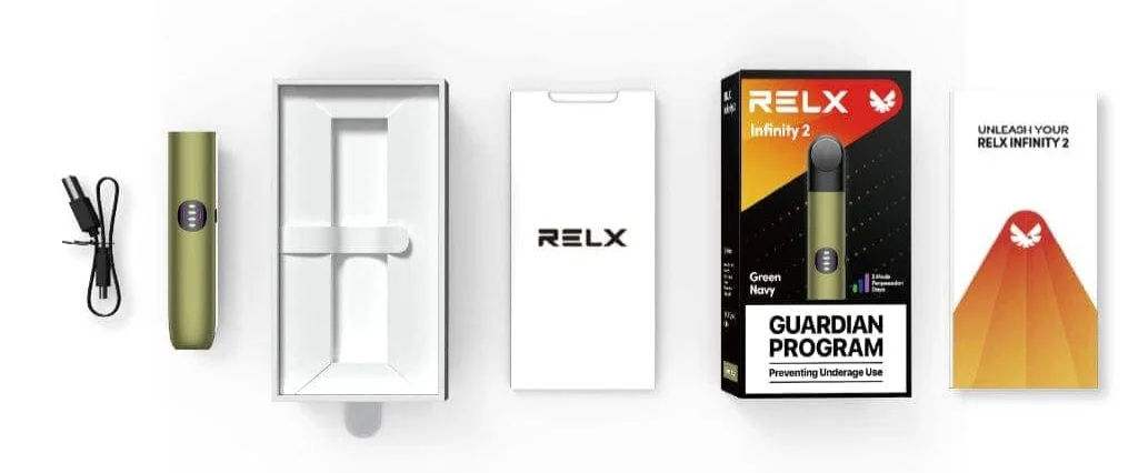 RELX Infinity 2 what includes the box