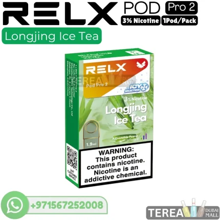 RELX Longjing Ice Tea Pod Pro 2 (3% Nicotine) 1 Piece/Pack in Dubai