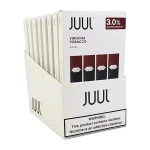 JUUL Virginia Tobacco 3% Pods Full Box of 8 Packs