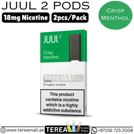 JUUL 2 Crisp Menthol Pods in Dubai, UAE