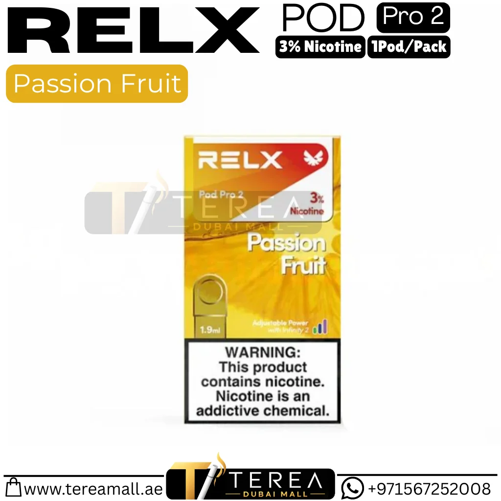 Buy RELX Passion Fruit Pro 2 Pod 3% Nicotine – 1 Piece/Pack in Dubai Buy RELX Passion Fruit Pro 2 Pod 3% Nicotine – 1 Piece/Pack in Dubai