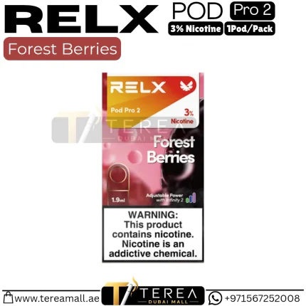 Buy RELX Forest Berries Pro 2 Pod 3% Nicotine – 1 Piece/Pack in Dubai