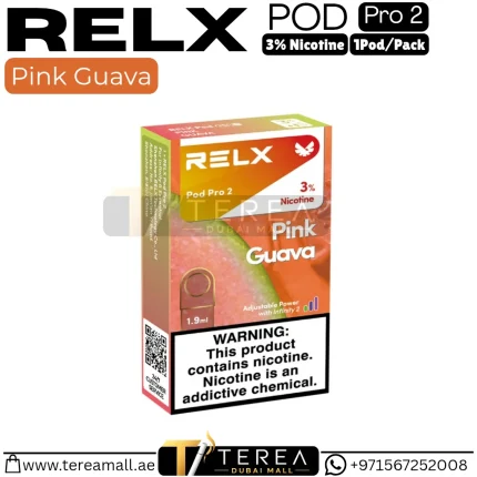 Buy RELX Pink Guava Pro 2 Pod 3% Nicotine – 1 Piece/Pack in Dubai