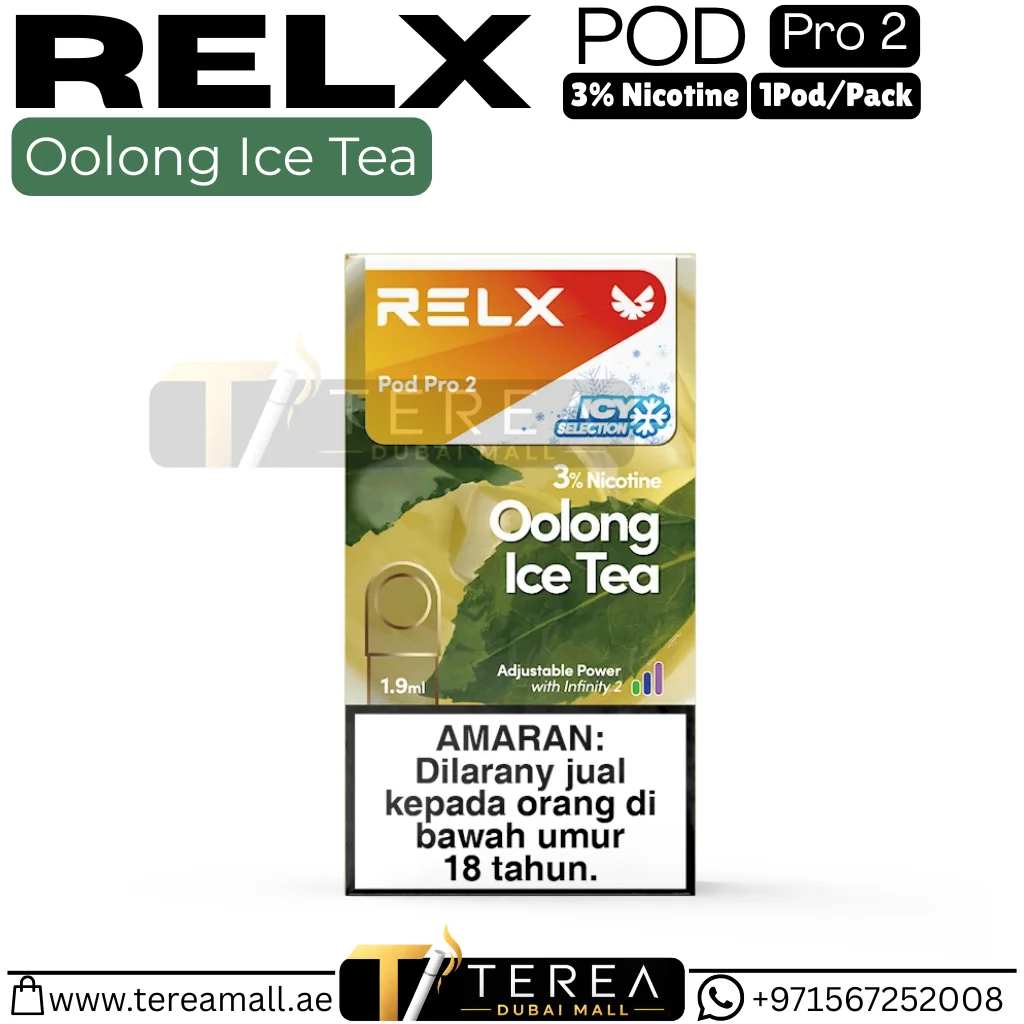 Buy RELX Oolong Ice Tea Pro 2 Pod 3% Nicotine – 1 Piece/Pack in Dubai Buy RELX Oolong Ice Tea Pro 2 Pod 3% Nicotine – 1 Piece/Pack in Dubai