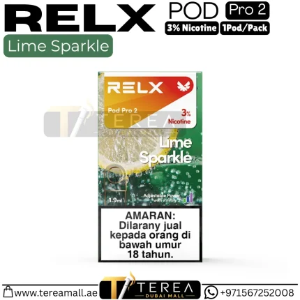 Buy RELX Lime Sparkle Pro 2 Pod 3% Nicotine – 1 Piece/Pack in Dubai